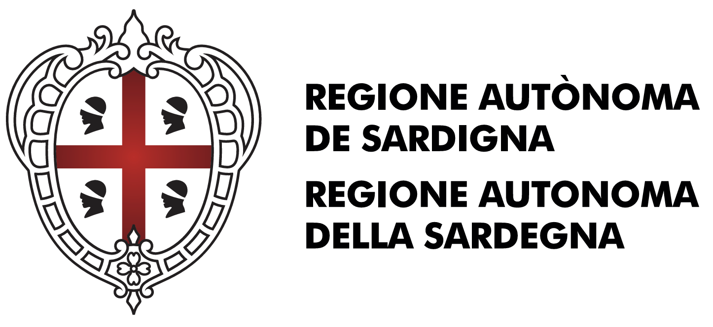 Logo of the Autonomous Region of Sardinia with text in Italian and French