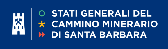 Logo of the General Assembly of the Santa Barbara Mining Path on blue background