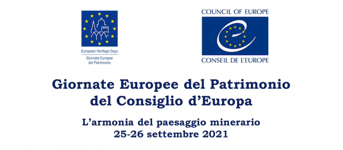 European Heritage Days and Council of Europe logos with event text September 25-26, 2021